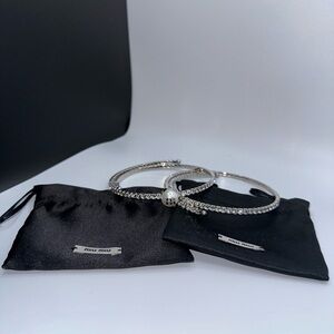 New Miu Miu 2-Piece Crystal Choker Necklace Set - Rare